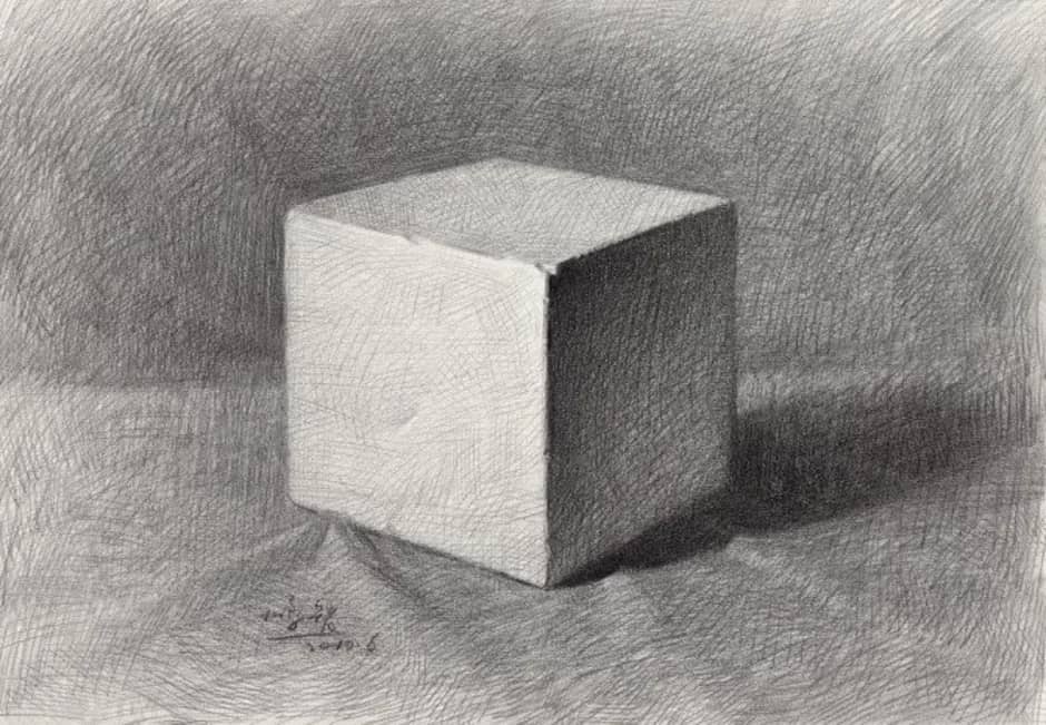 Тональный рисунок простых предметов, светотень.